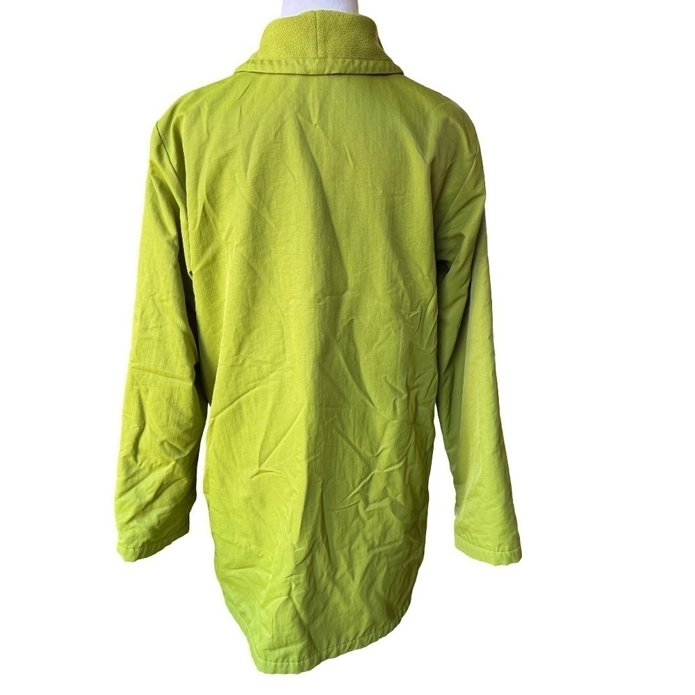 Eileen Fisher Chartreuse Green Lightweight One Button Jacket Size XS - Picture 6 of 13